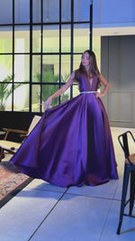 VESTIDO LARGO L1683 MORADO